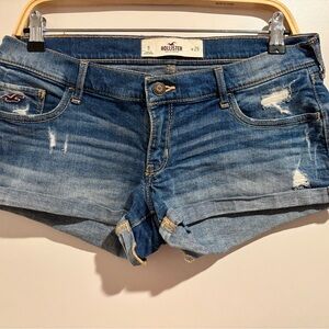 Hollister Women's Blue Denim Shorts